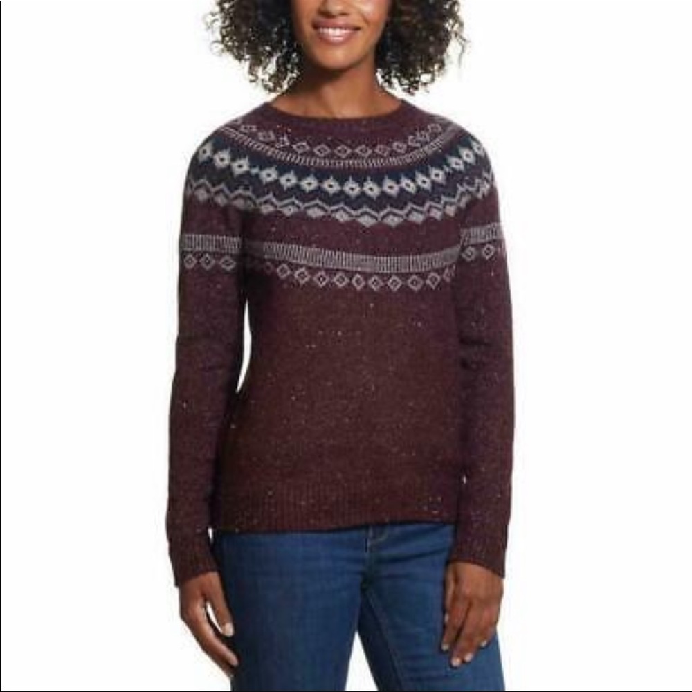 💥SALE💥Weatherproof Vintage -burgundy/maroon long sleeve sweater w/crew neck XL